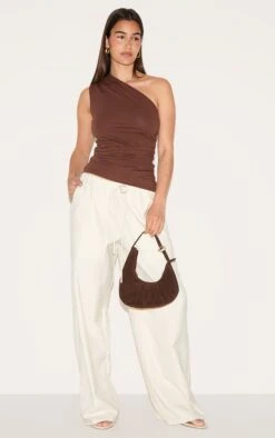 Prettylittlething Chocolate Asymmetric Ruched Sleeveless Long Top 7 Prettylittlething Chocolate Asymmetric Ruched Sleeveless Long Top -Pretty Little Thing Shop f2982fd560e4fbb90ca494e4061b0d606a5a5500 CNM3831 3 chocolate asymmetric ruched sleeveless long top