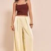 Prettylittlething Lemon Pleated Satin Wide Leg Pants -Pretty Little Thing Shop f2b757a3bf371daa03704022003859cc36a47313 CNN7272 1 lemon pleated satin wide leg trousers