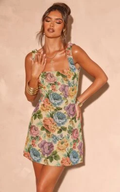 Prettylittlething Stone Floral Twill Bodycon Dress -Pretty Little Thing Shop f39147e19e145a848fffc58b3e9463a5ac44d537 cni7502 3