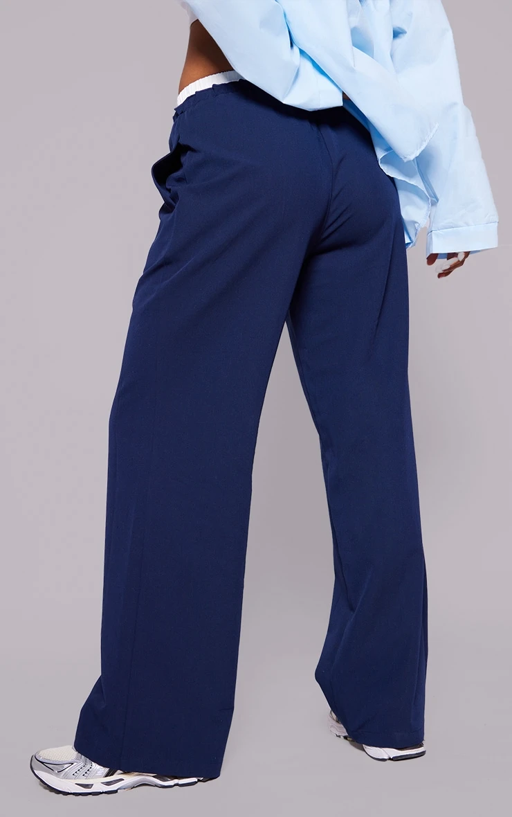 Prettylittlething Navy Boxer Detail Drawstring Waist Pants 3 Prettylittlething Navy Boxer Detail Drawstring Waist Pants - Image 3