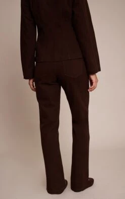 Prettylittlething Dark Chocolate High Waist Straight Leg Jeans -Pretty Little Thing Shop f4114b42416444a4aafc7007f1399db33124a0fa CNN9133 3 dark chocolate high waist straight leg jeans