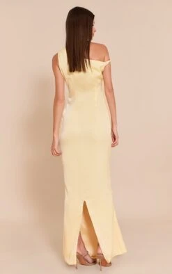 Prettylittlething Lemon Satin Asymmetric Bardot Twist Maxi Dress -Pretty Little Thing Shop f48562cf5d642b7d9b337b7f1dde4d34ea65c904 CNN3003 2 lemon satin asymmetric bardot twist maxi dress
