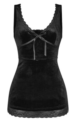 Prettylittlething Black Velvet Ribbon Trim Romper -Pretty Little Thing Shop f4df3ea6d3613f7a3baf329624a612e2014d46ee cnk8164 5