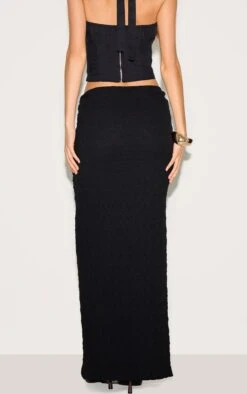 Prettylittlething Black Textured Jersey Ruched Side Maxi Skirt 7 Prettylittlething Black Textured Jersey Ruched Side Maxi Skirt -Pretty Little Thing Shop f4fa56392f22be18f06af370fb366fc82d429a01 CNM9775 3 black textured jersey ruched side maxi skirt