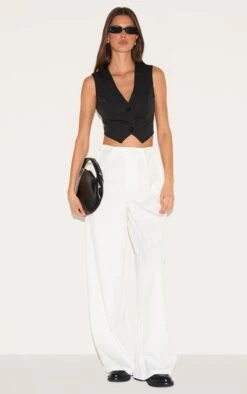 Prettylittlething White Adjustable Waistband Detail Tailored Pants -Pretty Little Thing Shop f52230f04fc05dee1ff813ad385f03aab475ef9d CNM2849 1 white adjustable waistband detail tailored trousers