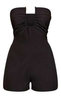 Prettylittlething Black Woven Bandeau Tailored Romper -Pretty Little Thing Shop f5c85bfeeee0c5625e3941a0fed41716d6758aa8 CNO3095 5 black woven bandeau tailored playsuit