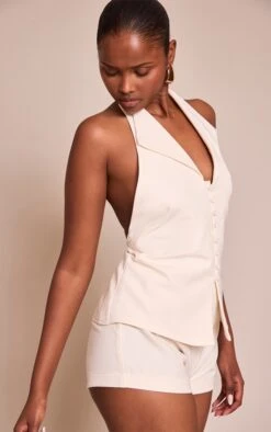 Buttercream Collar Button Down Detail Romper -Pretty Little Thing Shop f5e1a536ed0194b33ae84c8373232230f5f93ef1 CNO0471 4 buttercream collar button down detail playsuit