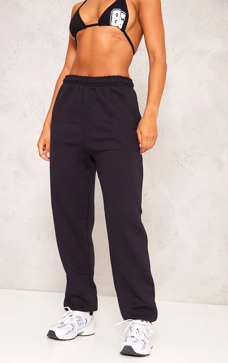 Prettylittlething Black Sweat Cuffed High Waist Sweatpants 2 Prettylittlething Black Sweat Cuffed High Waist Sweatpants - Image 2