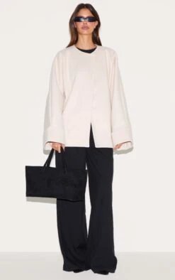 Prettylittlething Cream Wool Look Batwing Jacket -Pretty Little Thing Shop f650394587c83b068e1c5cdfb2722ba2bca24e64 CNM5311 3 cream wool look batwing jacket