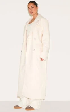 Prettylittlething Ecru Boucle Double Breasted Structured Maxi Coat -Pretty Little Thing Shop f69788abacf35098e79347689ff8e751ee7c22ae CNJ9059 3 ecru boucle double breasted structured maxi coat