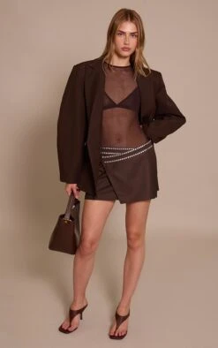 Prettylittlething PLT Label Chocolate Mesh Bodysuit -Pretty Little Thing Shop f73b6661d3c3261b6e02fdf83a0aeeadddd15379 CNO7012 3 plt label chocolate mesh bodysuit