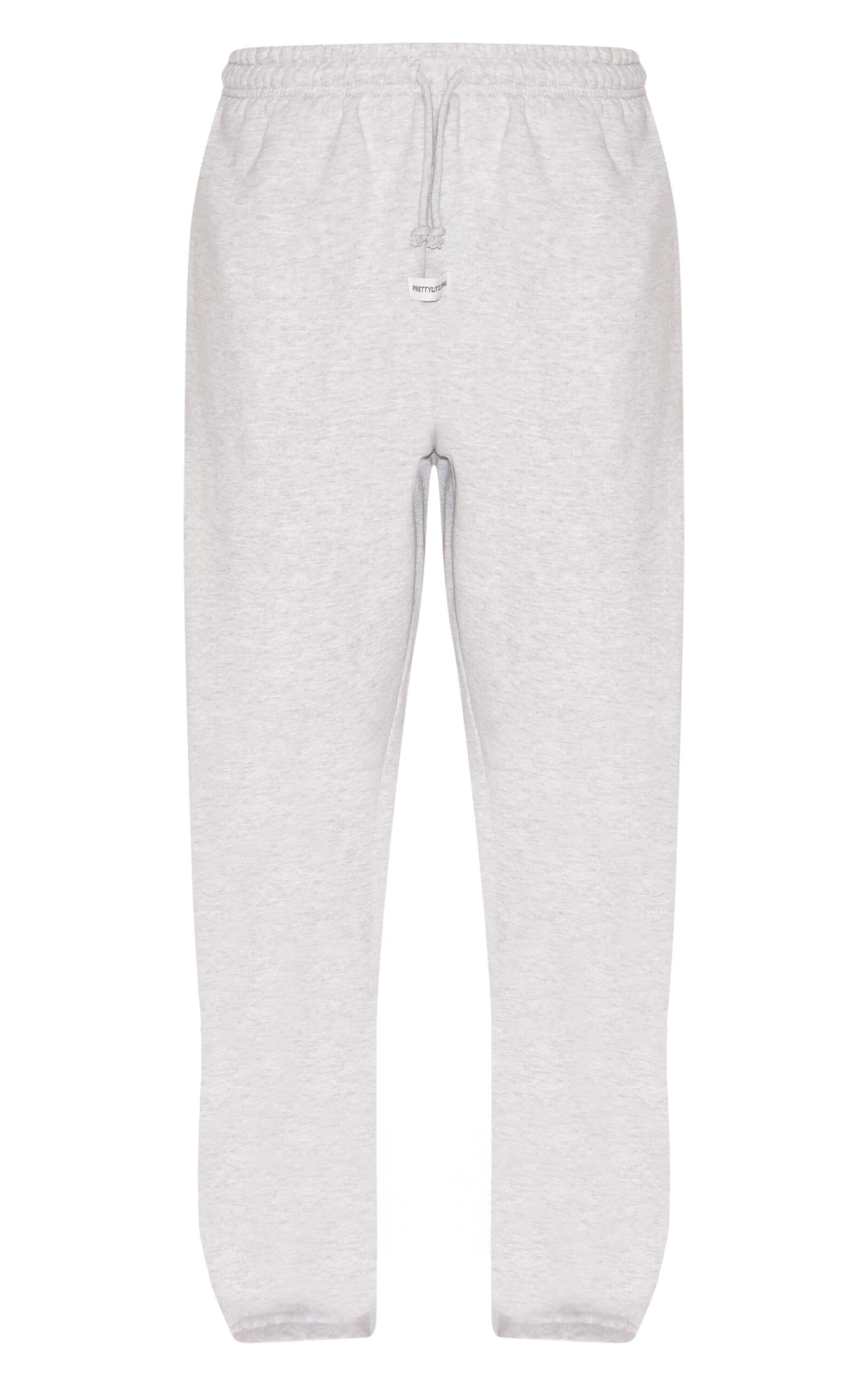 PRETTYLITTLETHING Ash Grey Badge Detail Mid Rise Wide Leg Sweatpants 5 PRETTYLITTLETHING Ash Grey Badge Detail Mid Rise Wide Leg Sweatpants - Image 5