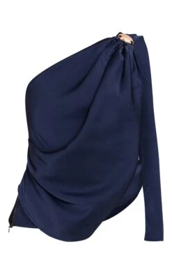 Prettylittlething Navy Satin Drape Trim Detail Top -Pretty Little Thing Shop f7998c5bbb1e3fb7fa627d767da37c15f5d67065 CNN2387 5 navy satin drape trim detail top
