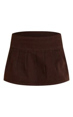 Prettylittlething Dark Chocolate FloatyPleated Denim Mini Skirt -Pretty Little Thing Shop f7f3191221e3a915c39014a8dccc64f1553521d2 CNN6686 6 dark chocolate floaty pleated denim mini skirt