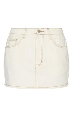 Prettylittlething Ecru Rigid Denim Mini Skirt -Pretty Little Thing Shop f80a83748734e75f3007e1251d1cf67b308b8457 CNM0830 6 ecru rigid denim mini skirt