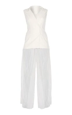 Prettylittlething Almond Woven Vest Overlay Chiffon Jumpsuit -Pretty Little Thing Shop f88138002b00fee3c477a81e497f550a37c74400 CNL9217 5 almond woven waistcoat overlay chiffon jumpsuit