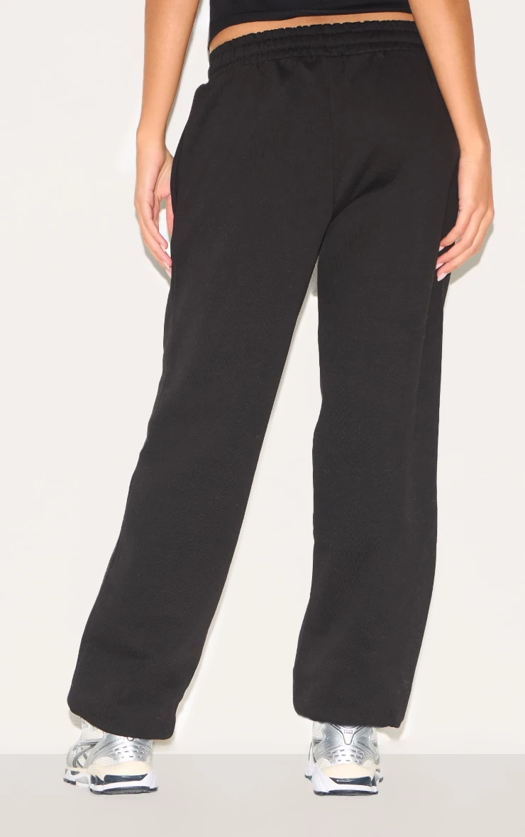 PRETTYLITTLETHING Black Premium Studio Print Cuffed Sweatpants 3 PRETTYLITTLETHING Black Premium Studio Print Cuffed Sweatpants - Image 3