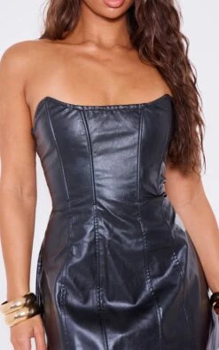 Prettylittlething Black Faux Leather Bandeau Corset Shift Dress 8 Prettylittlething Black Faux Leather Bandeau Corset Shift Dress -Pretty Little Thing Shop f9522304bd166d104abb3bc87845e05fb5656d34 cnk1793 4