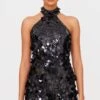 Prettylittlething Black Oversized Sequin High Neck Backless Romper -Pretty Little Thing Shop f962a55734fc891a9094f1398afec57fab10b9a3 cng9604 1