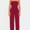 Prettylittlething Burgundy Crepe Fold Over Detail Wide Leg Jumpsuit -Pretty Little Thing Shop f9c426b6ad16f163aa93df33a735d30805dc1078 cnl0549 1