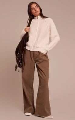 Cream Zip Up Pocket Detail Knitted Cardigan -Pretty Little Thing Shop f9e0b204f7f890dac452a3d761b9d64170556bc1 CNN9690 3 cream zip up pocket detail knitted cardigan