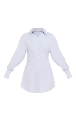 Prettylittlething Blue Pinstripe Seersucker Cinched Waist Shirt Dress -Pretty Little Thing Shop f9eed1115442824f99fee88ba6400d3dc74856ba CNN5859 5 blue pinstripe seersucker cinched waist shirt dress