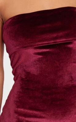 Prettylittlething Burgundy Velvet Bandeau Fold Over Mini Dress -Pretty Little Thing Shop f9f95633011ea6581047fe01d8fd5ef040a6fed2 cnl0865 4