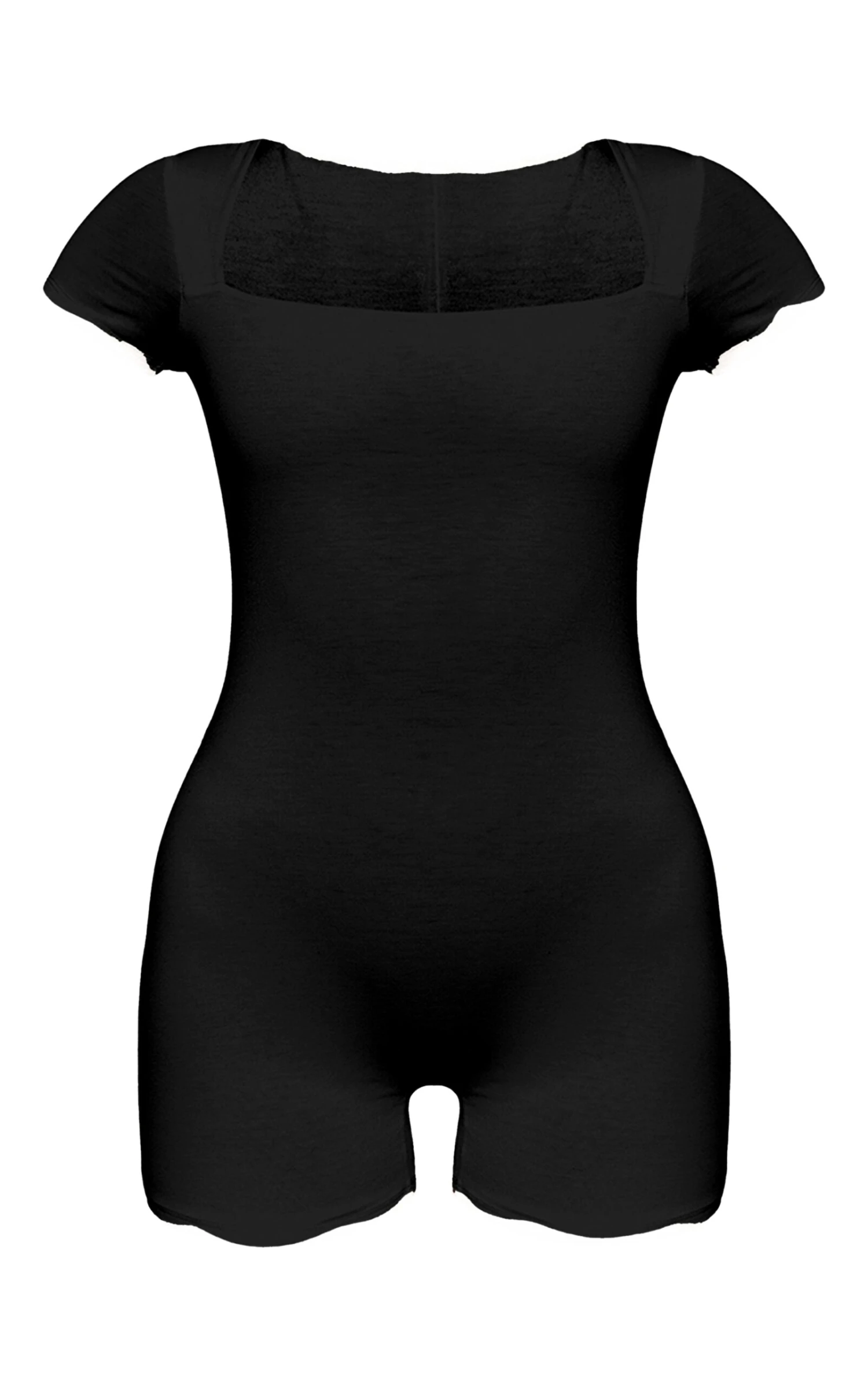 Prettylittlething Black Double Layer Contour Jersey Square Neck Unitard 5 Prettylittlething Black Double Layer Contour Jersey Square Neck Unitard - Image 5