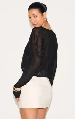 Prettylittlething Black Sheer Knit Oversized Top 6 Prettylittlething Black Sheer Knit Oversized Top -Pretty Little Thing Shop fa9885dbaee53286b7c1d87b6ff4e910959034aa CNL7726 2 black sheer knit oversized top