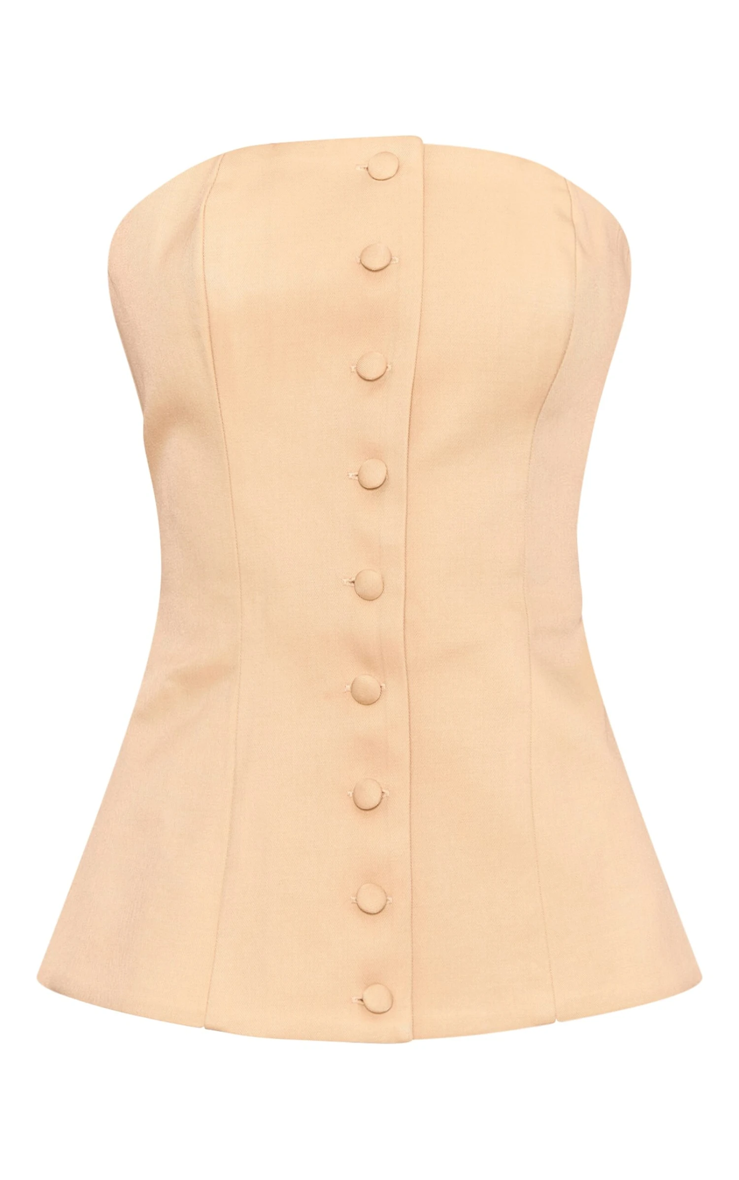 Prettylittlething Butter Yellow Woven Structured Bandeau Vest 5 Prettylittlething Butter Yellow Woven Structured Bandeau Vest - Image 5