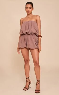 Prettylittlething Mushroom Puffball Detail Bandeau Romper -Pretty Little Thing Shop fc5de55d65559089e498869995ee70a2826c896c CNM7370 3 mushroom puffball detail bandeau playsuit