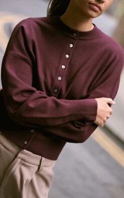 Prettylittlething Wine Compact Knit Cardigan -Pretty Little Thing Shop fc7d1038d7446807eff4f1d5abff4d240d29dc22 CNN7198 4 wine compact knit cardigan