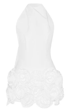 Prettylittlething Premium White Woven Floral Ruffle Detail High Neck Cowl Bodycon Dress -Pretty Little Thing Shop fc7fde030939909c5c38a2d83e104c9ce862f4fe CNM1279 5 premium white woven floral ruffle detail high neck cowl bodycon dress