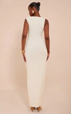 Prettylittlething Butter Cream Slinky Knot Drape Midaxi Dress -Pretty Little Thing Shop fd27afd525d16a8c855cb96e6ab87d6aa7a30c94 CNN4048 2 butter cream slinky knot drape midaxi dress