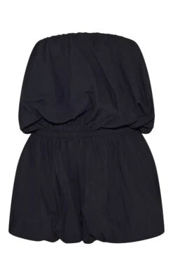 Prettylittlething Black Puffball Detail Bandeau Romper -Pretty Little Thing Shop fd5220b12739f22b8aa028fe22578d43de00ad7f CNN7951 5 black puffball detail bandeau playsuit