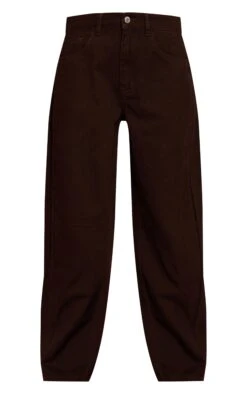 Chocolate Seam Detail Low Rise Barrel Jeans -Pretty Little Thing Shop fdd7ff03581c4cdcc08ea6472a822c72c5b52a1d CNN9140 5 chocolate seam detail low rise barrel jeans