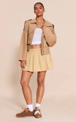 Prettylittlething Camel Cotton Ruched Side Pleated Mini Skirt 9 Prettylittlething Camel Cotton Ruched Side Pleated Mini Skirt -Pretty Little Thing Shop fe54806238fd6b7841f699ce69c45e7adc12c948 CNN7507 4 camel cotton ruched side pleated mini skirt