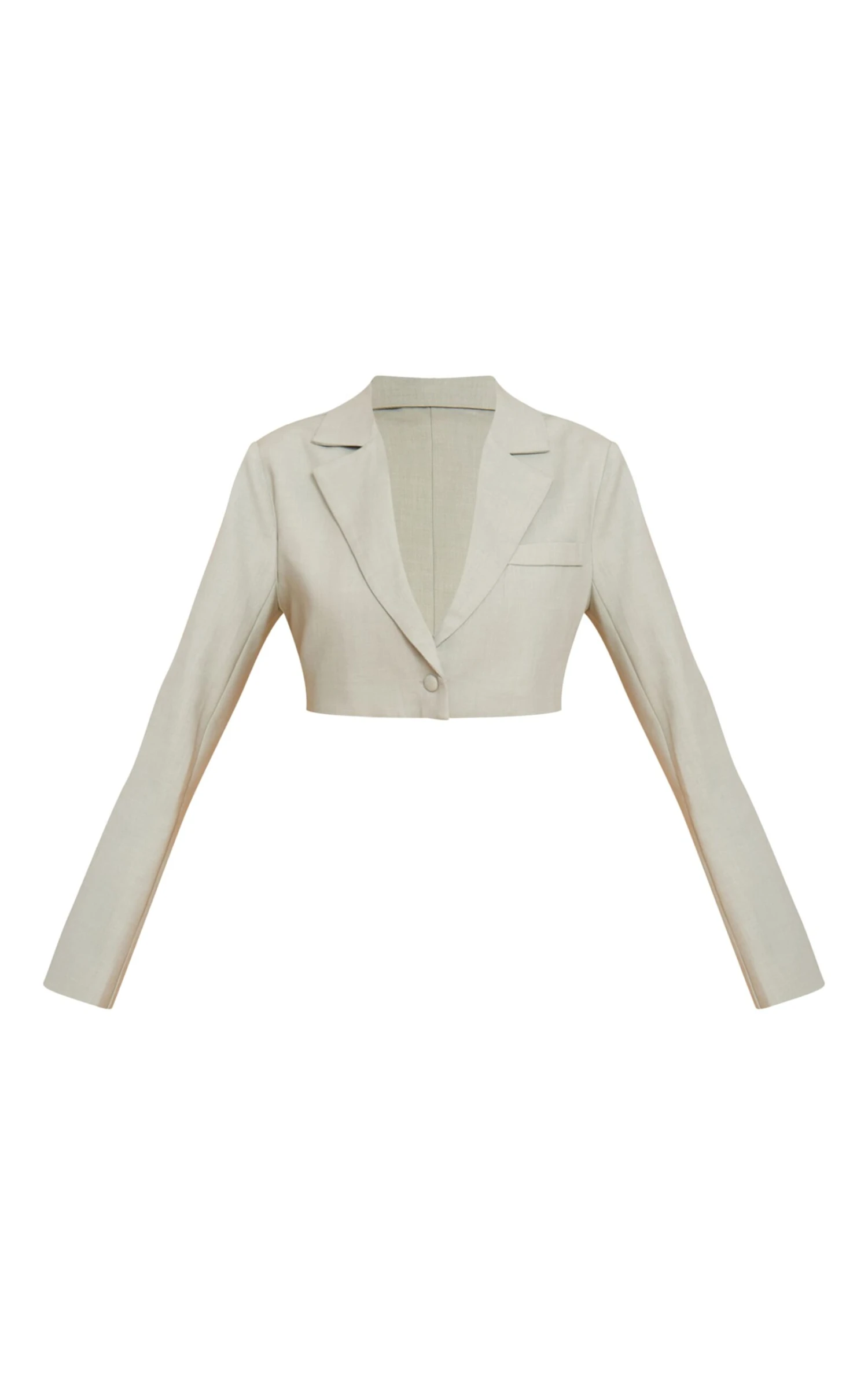 Prettylittlething Sage Cropped Structured Boxy Blazer 5 Prettylittlething Sage Cropped Structured Boxy Blazer - Image 5