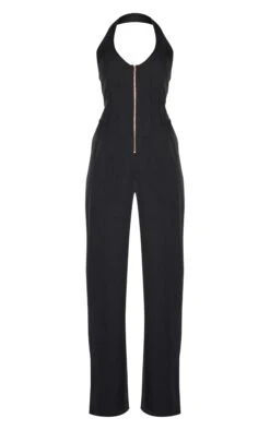 Prettylittlething Black Dipped Corset Zip Front Wide Leg Jumpsuit -Pretty Little Thing Shop ff6a56caf8fc52252344331fbd67aa55e29daaa0 cnm0455 5